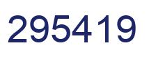 Number 295419 blue image