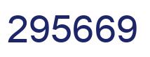 Number 295669 blue image