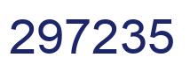 Number 297235 blue image