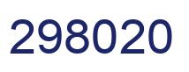 Number 298020 blue image