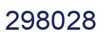 Number 298028 blue image