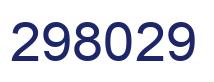 Number 298029 blue image