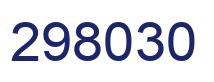 Number 298030 blue image