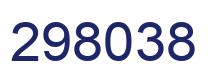 Number 298038 blue image