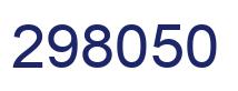 Number 298050 blue image