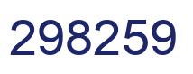 Number 298259 blue image