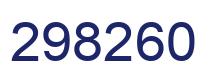 Number 298260 blue image