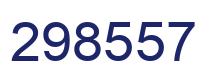Number 298557 blue image