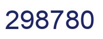 Number 298780 blue image