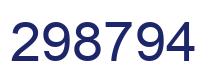 Number 298794 blue image