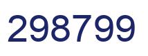 Number 298799 blue image