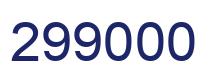 Number 299000 blue image