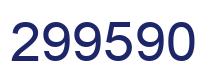 Number 299590 blue image