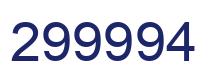 Number 299994 blue image