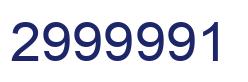 Number 2999991 blue image