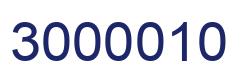 Number 3000010 blue image