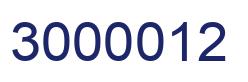 Number 3000012 blue image