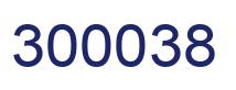 Number 300038 blue image