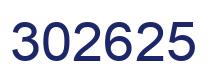Number 302625 blue image