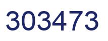 Number 303473 blue image