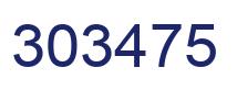 Number 303475 blue image