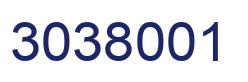 Number 3038001 blue image