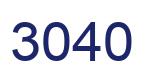 Number 3040 blue image