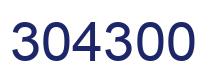 Number 304300 blue image