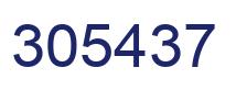 Number 305437 blue image