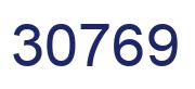 Number 30769 blue image