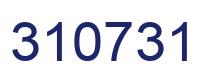 Number 310731 blue image