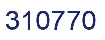 Number 310770 blue image
