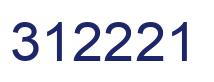 Number 312221 blue image