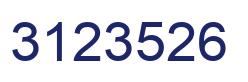Number 3123526 blue image