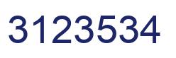 Number 3123534 blue image
