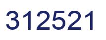 Number 312521 blue image