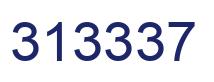 Number 313337 blue image