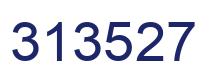 Number 313527 blue image