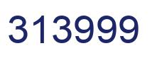 Number 313999 blue image