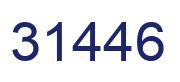 Number 31446 blue image