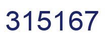 Number 315167 blue image