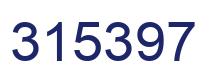 Number 315397 blue image