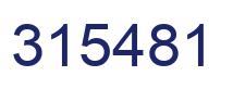 Number 315481 blue image