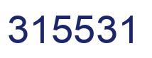 Number 315531 blue image