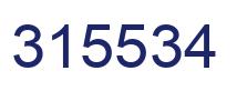 Number 315534 blue image