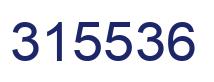 Number 315536 blue image