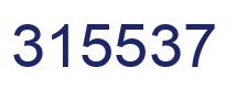 Number 315537 blue image