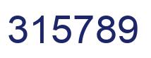 Number 315789 blue image