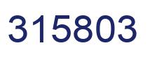 Number 315803 blue image