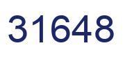 Number 31648 blue image